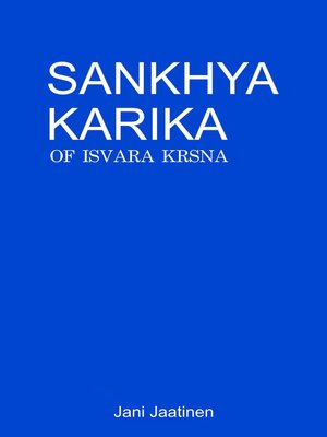 cover image of Sankhya Karika of Isvara Krsna